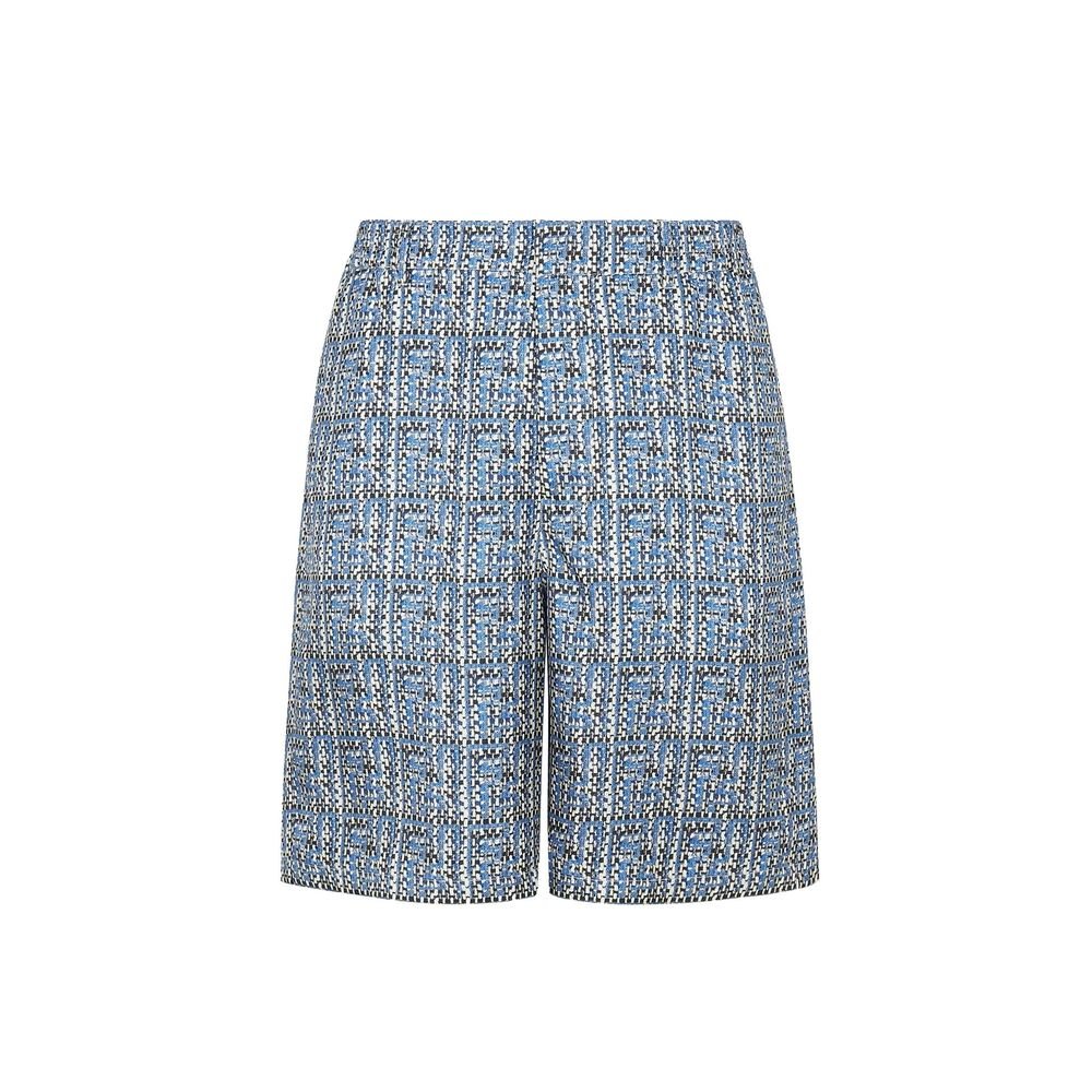 blauw zijden Knee Length