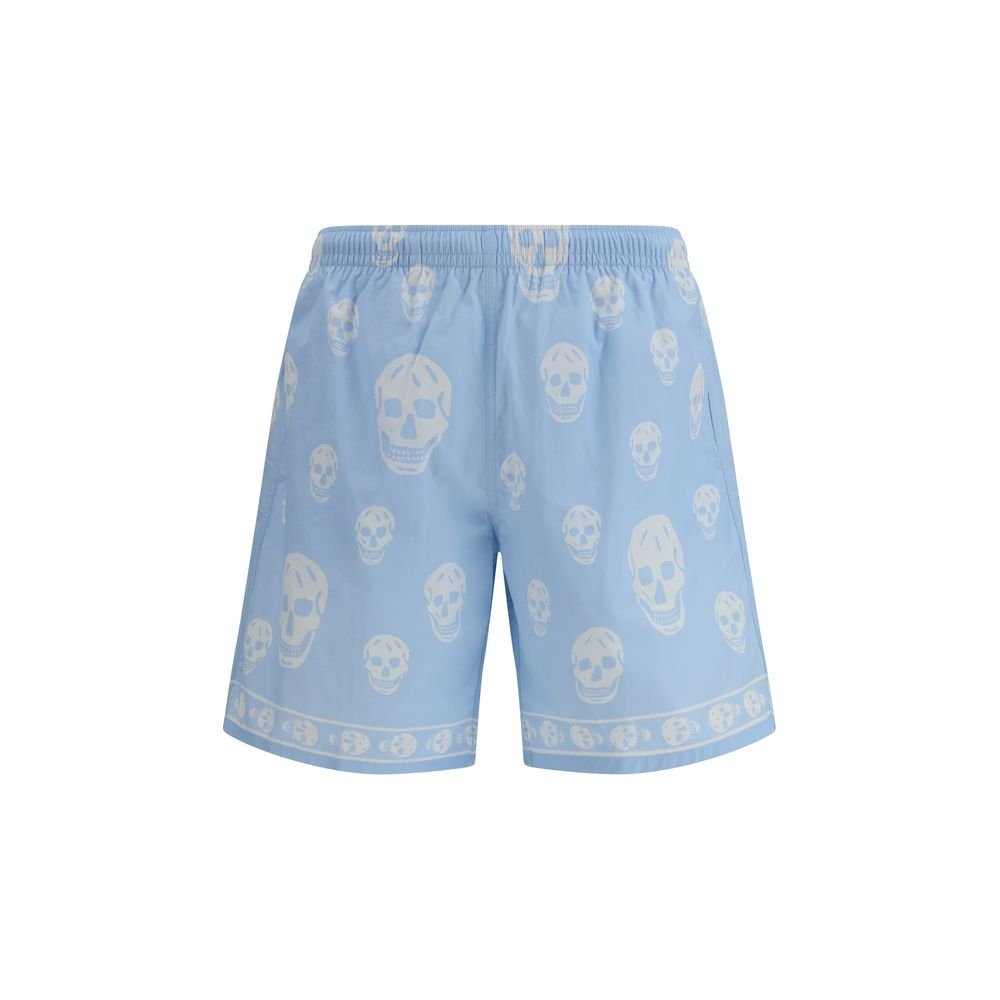 blauw polyamide korte broek