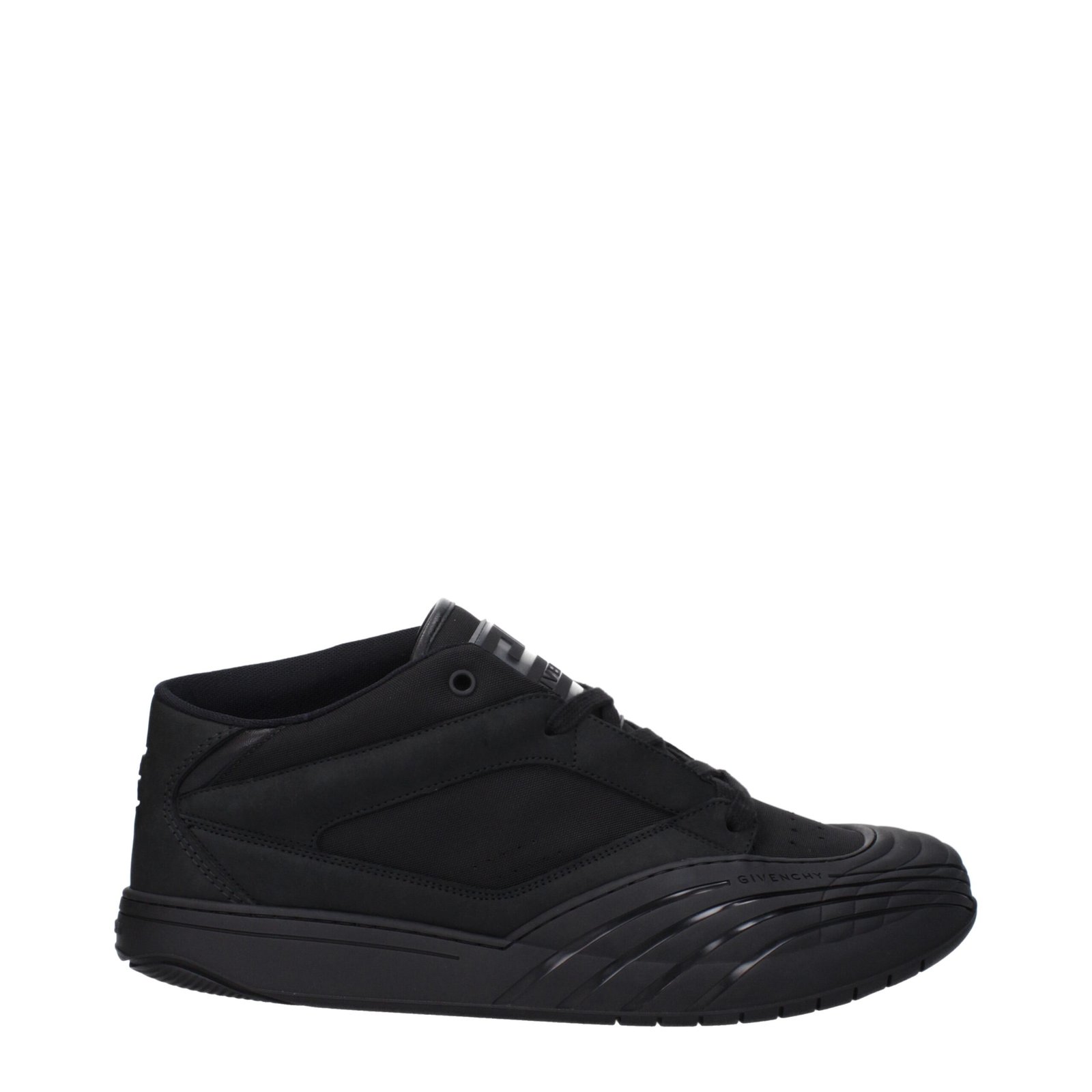 zwart Fabric lage sneakers