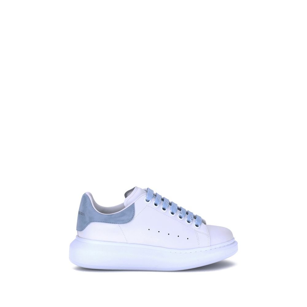 Alexander McQueen blauw kalfsleren platformsneakers