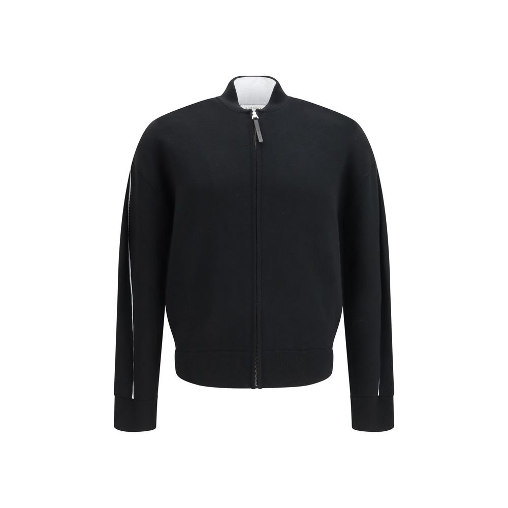 zwart wollen vest