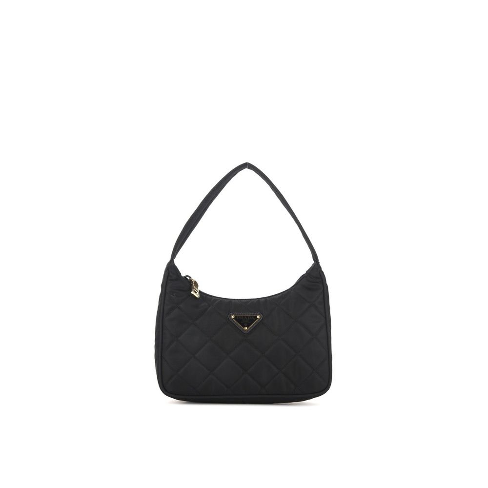Prada zwart nylon schoudertas