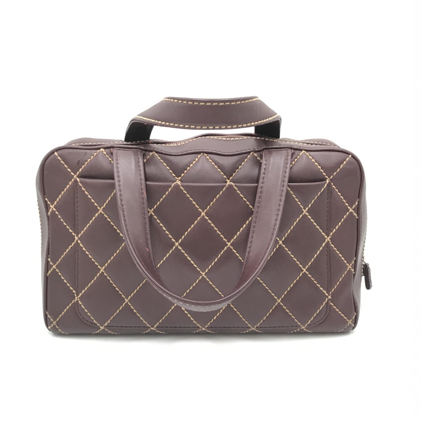 Chanel Wild Stitch handtas Mini Boston rood
