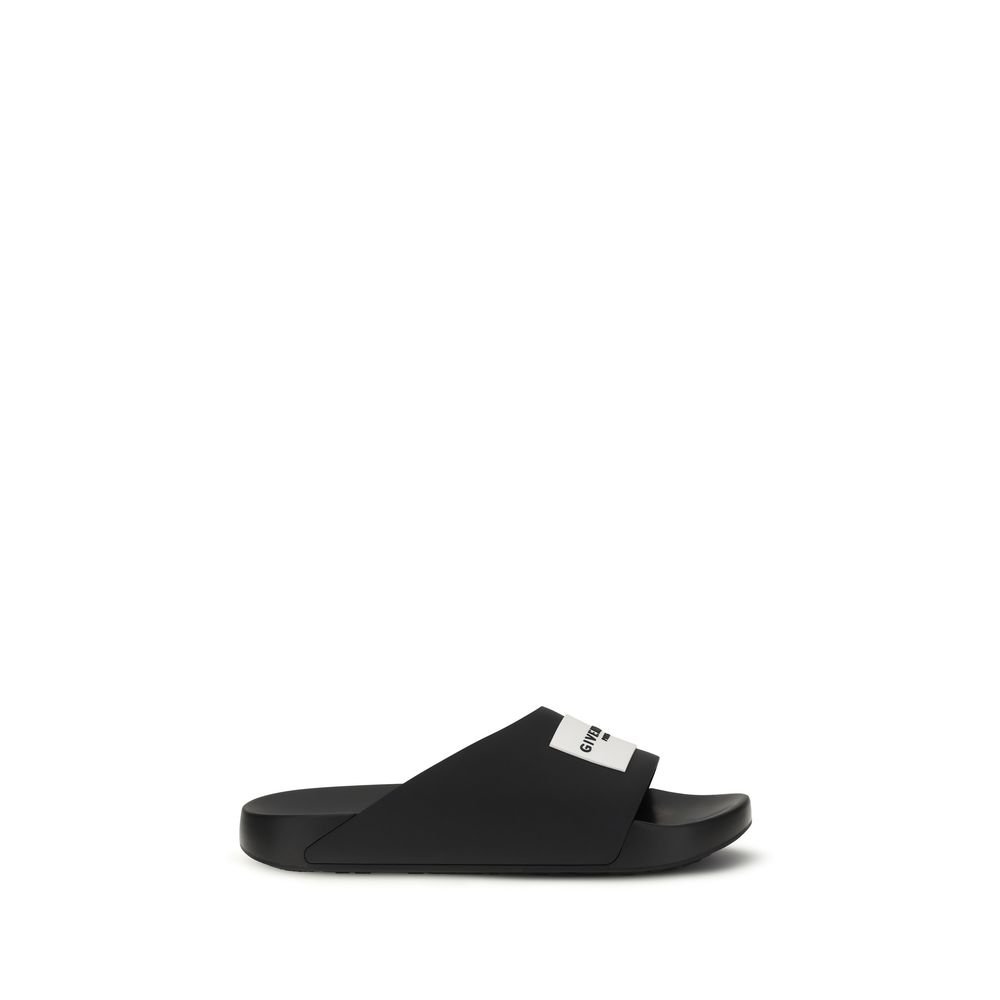 zwart rubber slippers