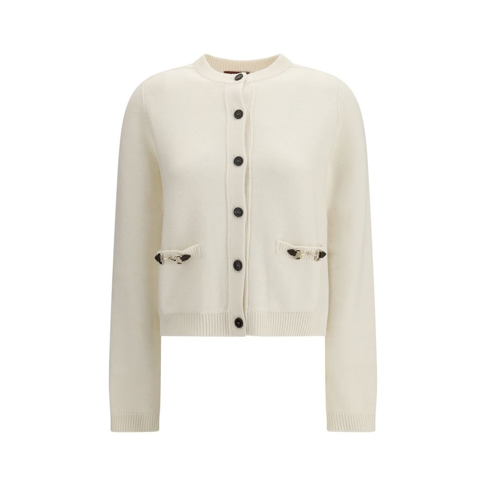 Beige wollen vest