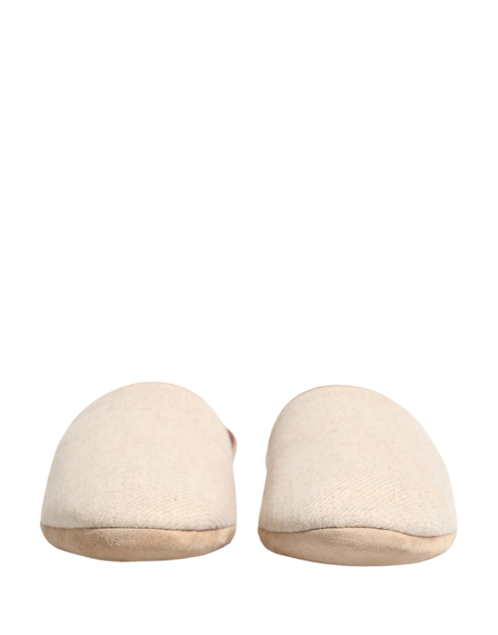Dolce & Gabbana Beige Shetland wollen rood Quilted slippers Shoes