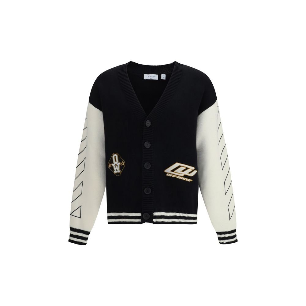 Off-wit zwart katoenen vest