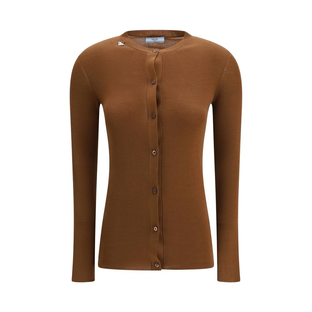 bruin wollen vest