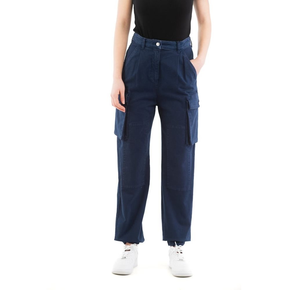 Moschino blauw katoenen cargobroek