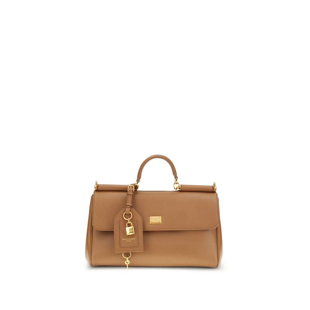 Dolce & Gabbana Beige kalfsleren schoudertas