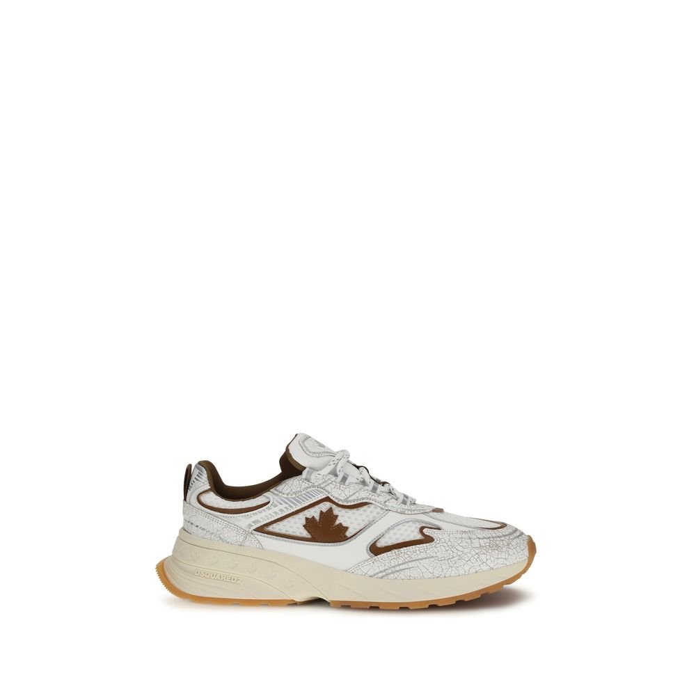 wit kalfsleren sportsneakers