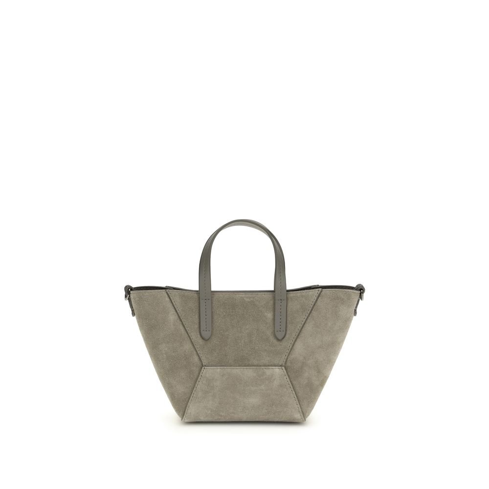 Brunello Cucinelli Beige kalfsleren schoudertas