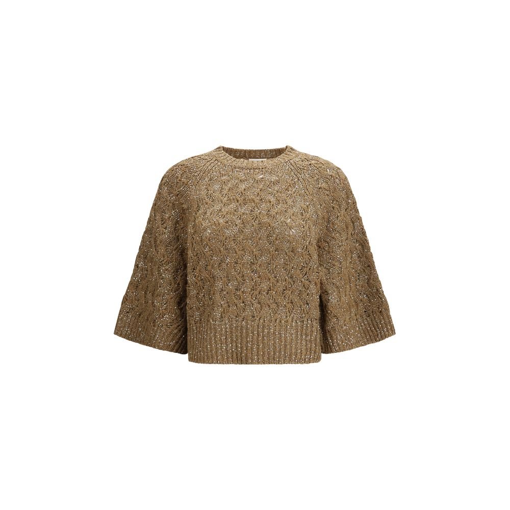 Beige zijden sweatshirt