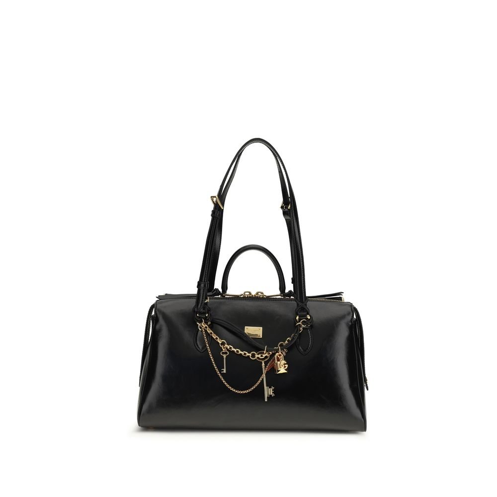 Dolce & Gabbana zwart kalfsleren schoudertas