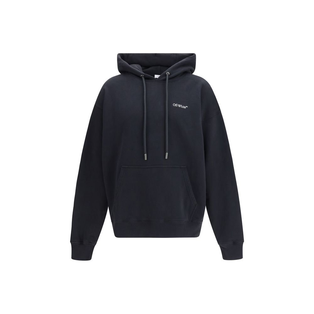 Off-wit zwart katoenen sweatshirt