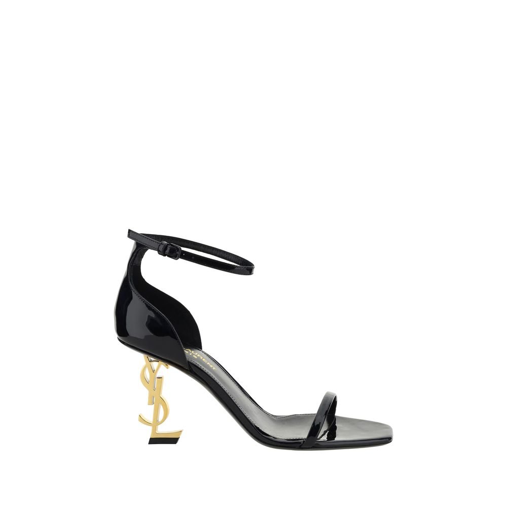 Saint Laurent zwart kalfsleren sandalen met naaldhak