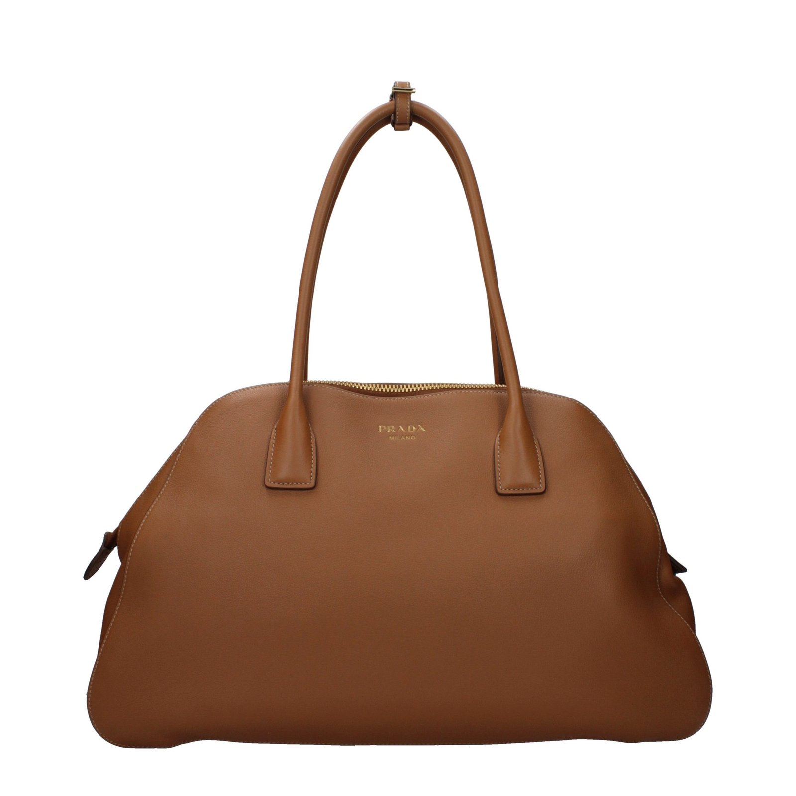Prada bruin leren schoudertas