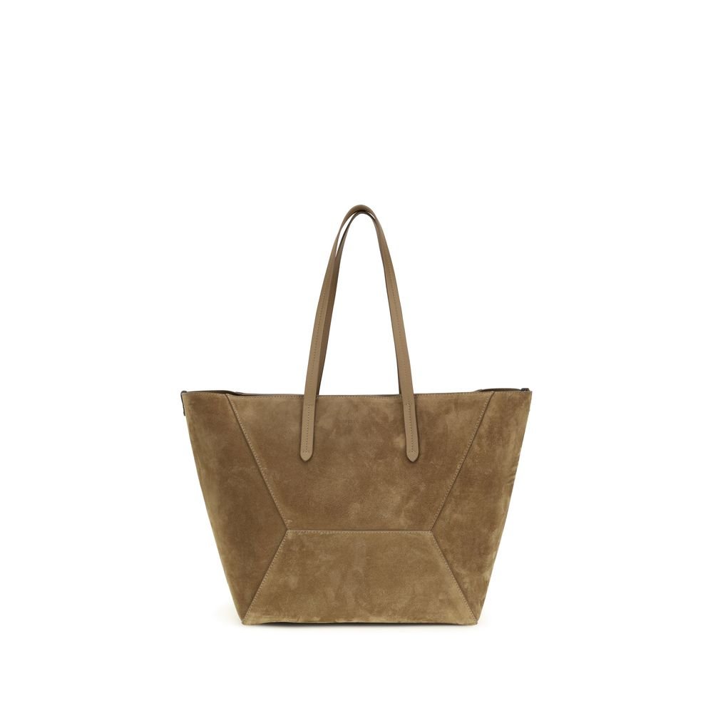 Beige kalfsleren schoudertas