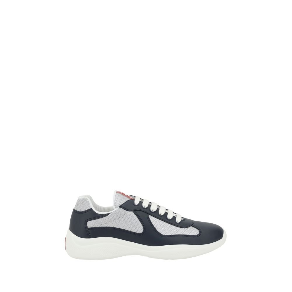 Prada blauw kalfsleren sportsneakers
