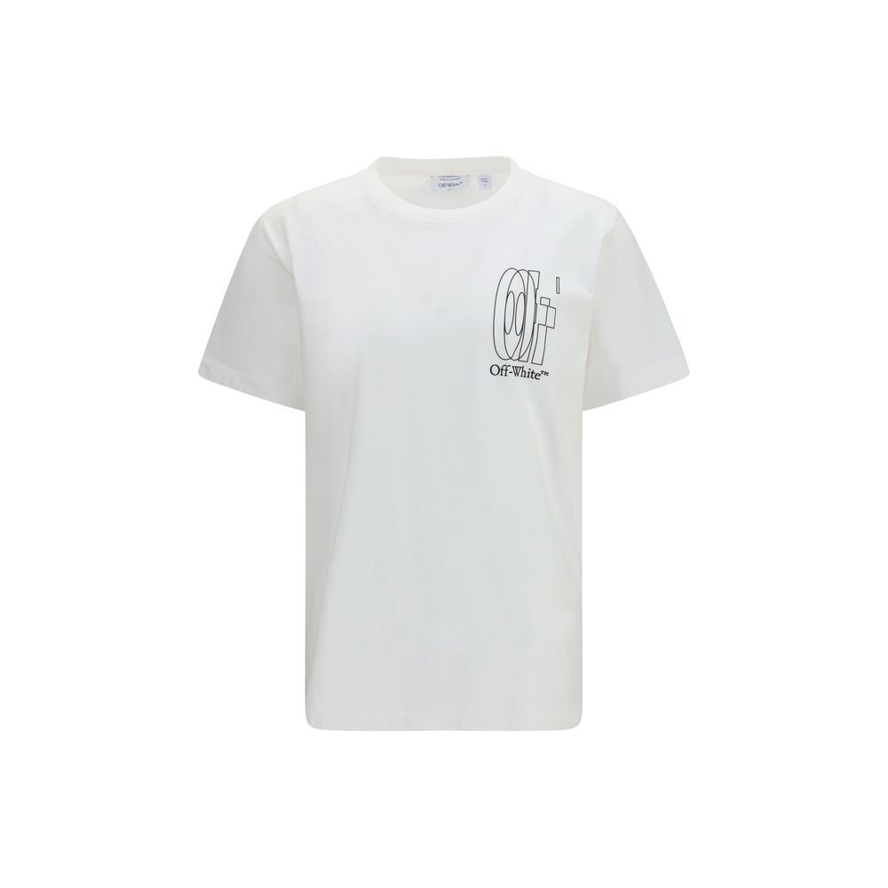 Off-wit wit katoenen T-shirt
