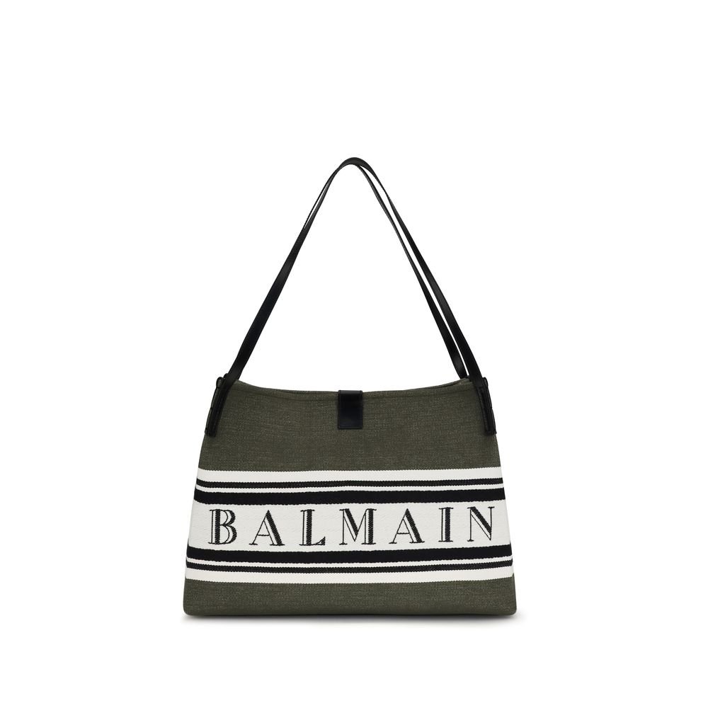 Balmain zwart katoenen schoudertas