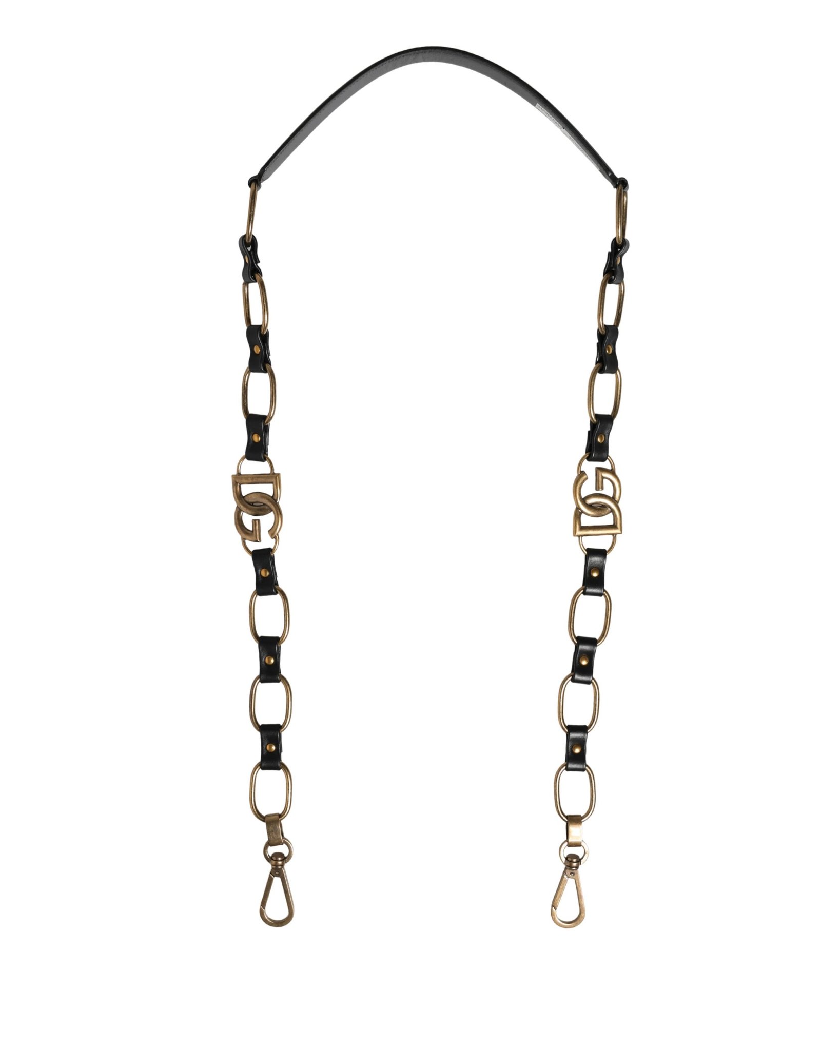 Dolce & Gabbana zwart leren goudkleurig Chain Bag Accessory Shoulder Strap