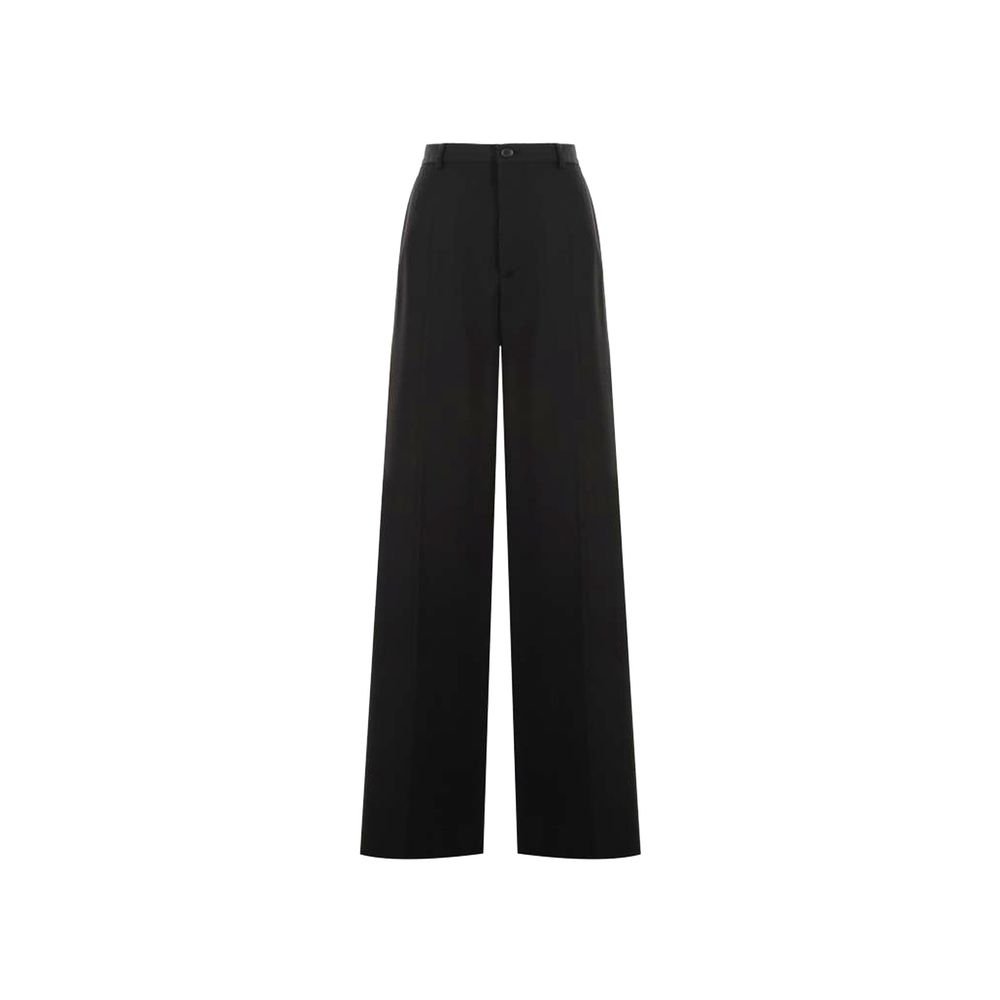 zwart wollen flared broek