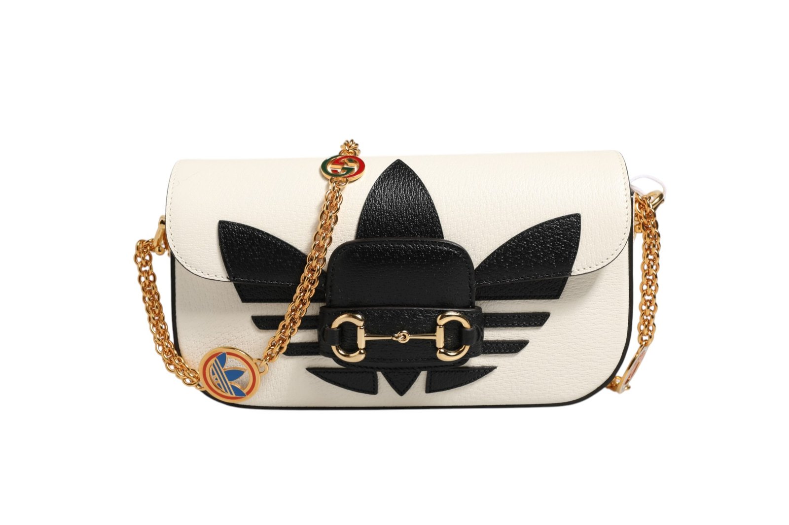 Gucci x Adidas Horsebit 1955 schoudertas zwart/wit