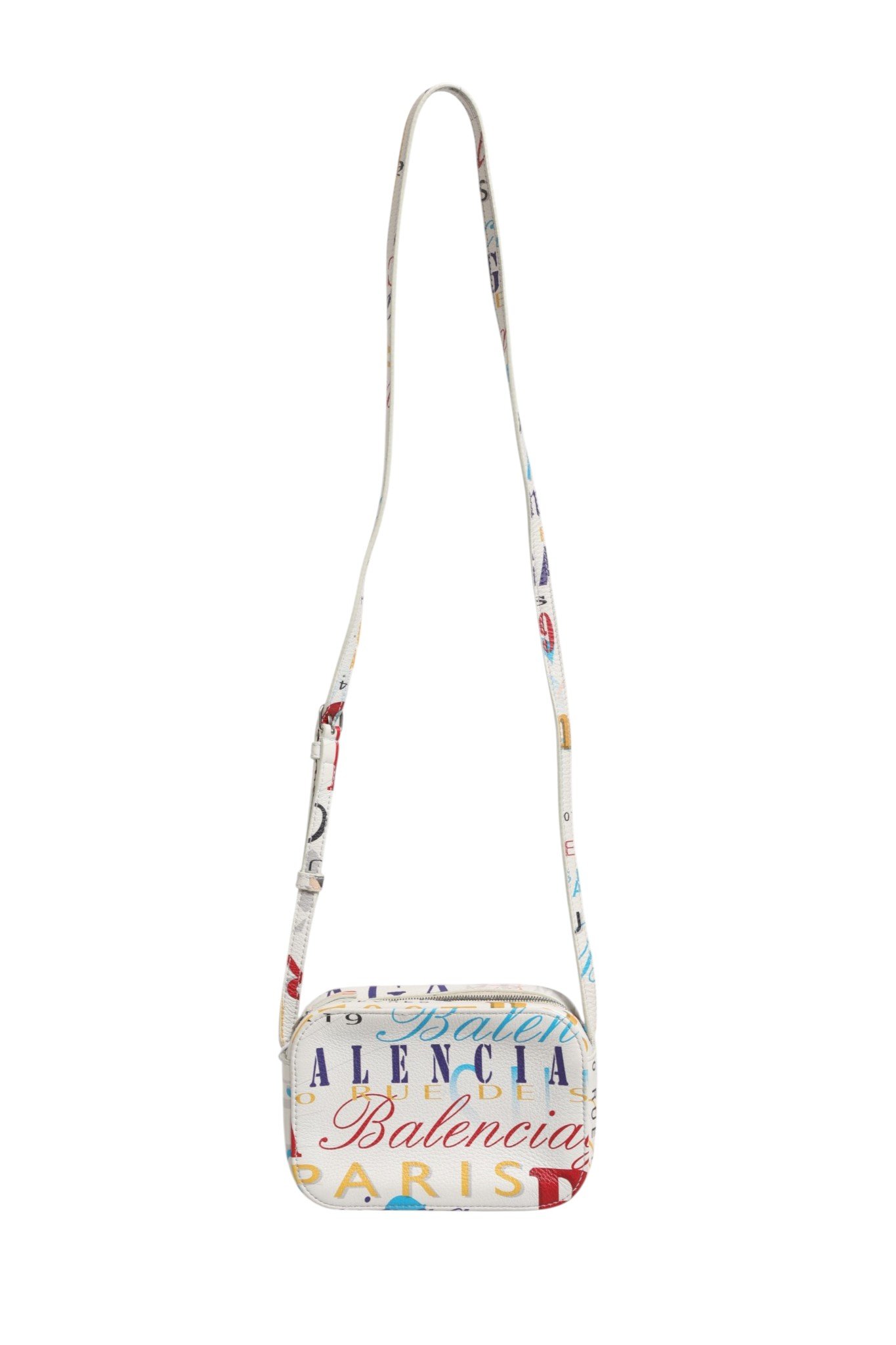 Balenciaga wit Graffiti Print leren Mini City handtas