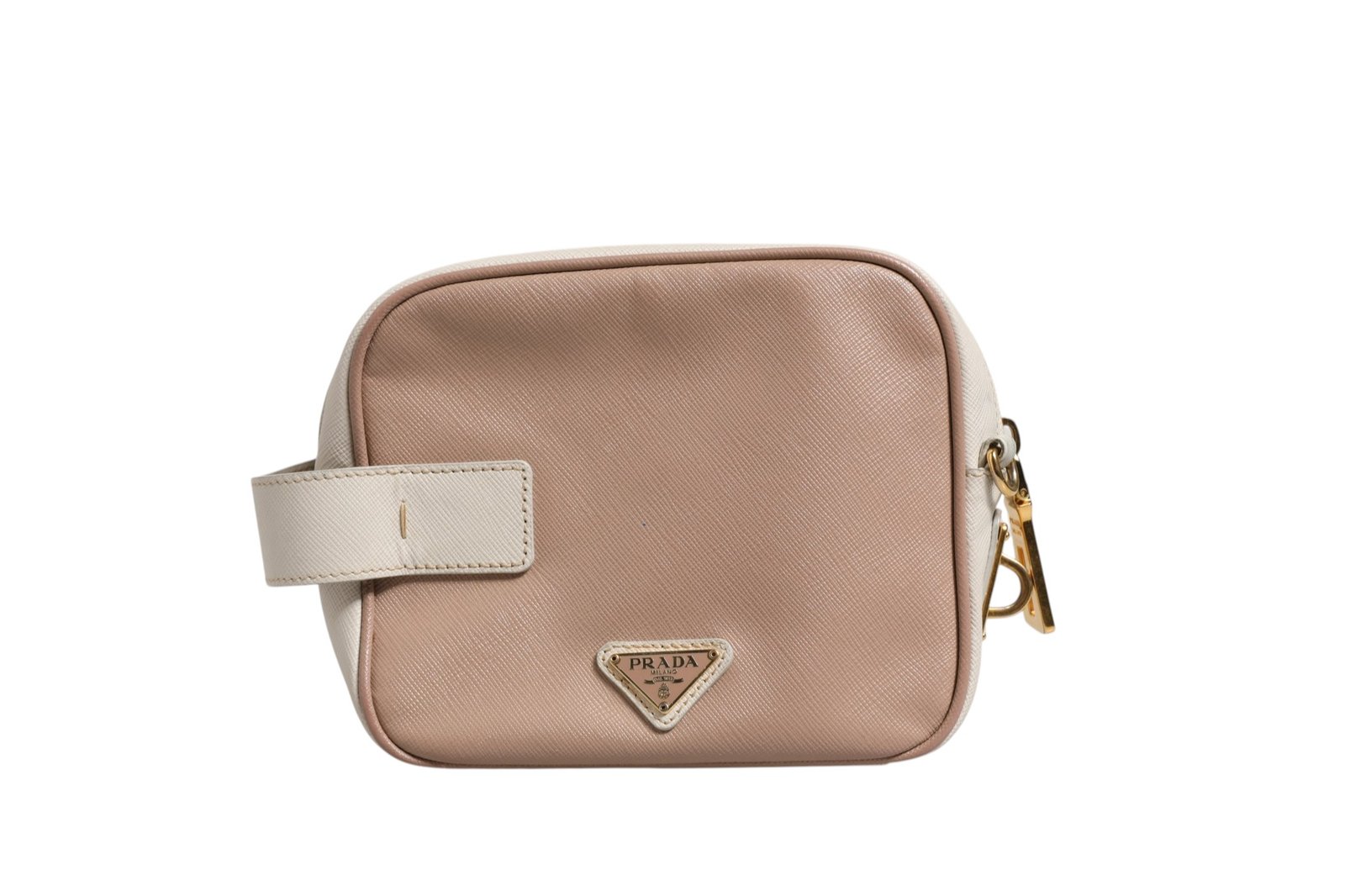 Prada Clay grijs Small leren schoudertas