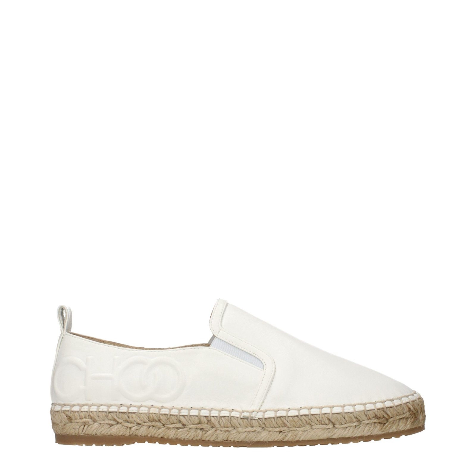 wit leren Espadrilles