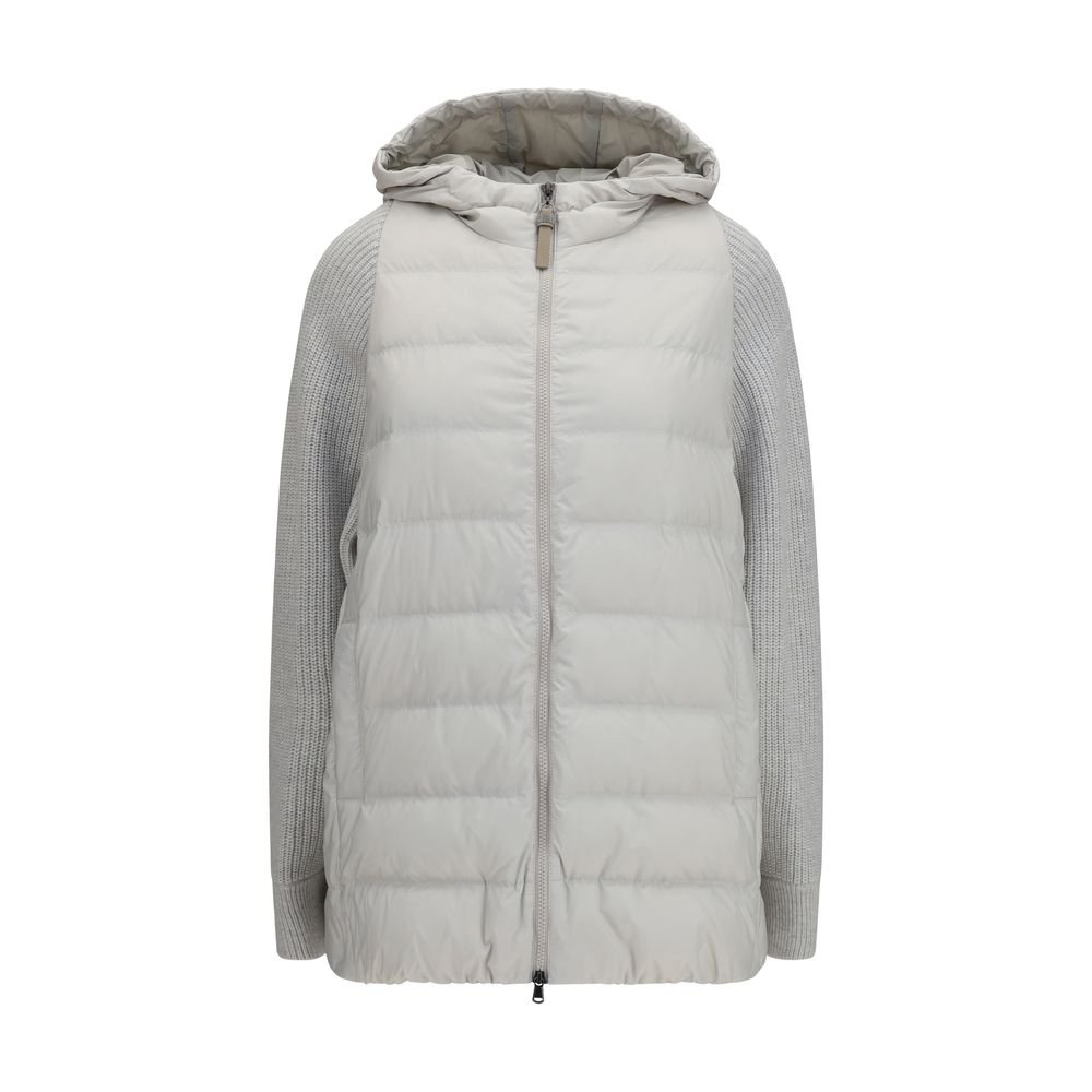 grijs polyester lange jas