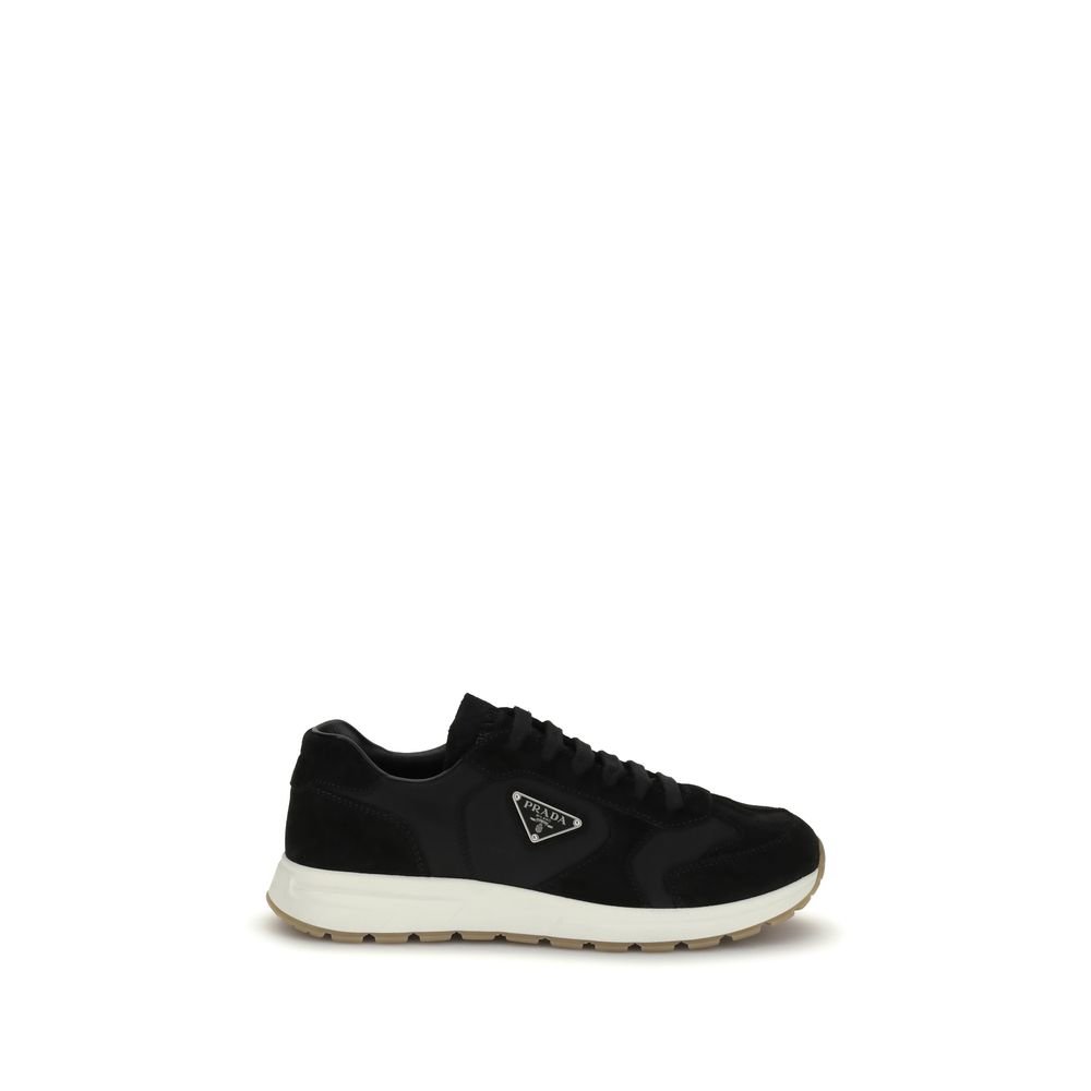 Prada zwart gerecycled polyamide sportsneakers