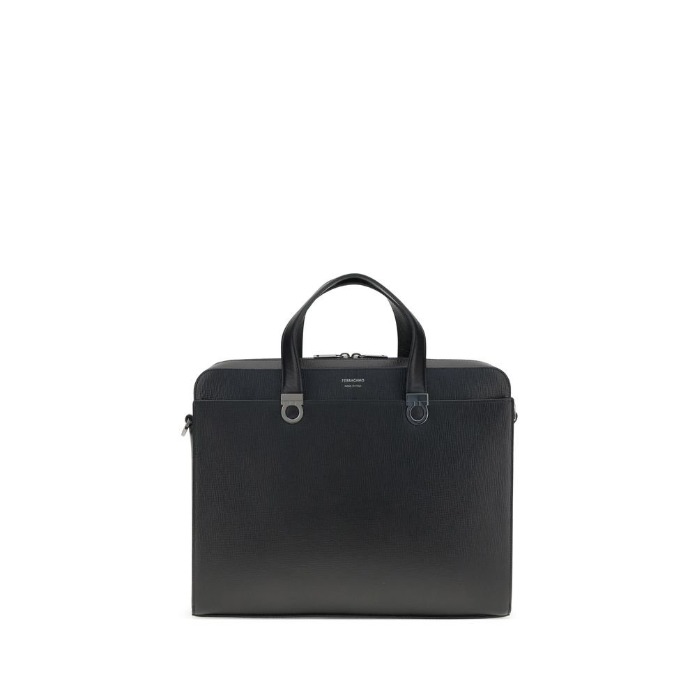 Ferragamo zwart kalfsleren Briefcase