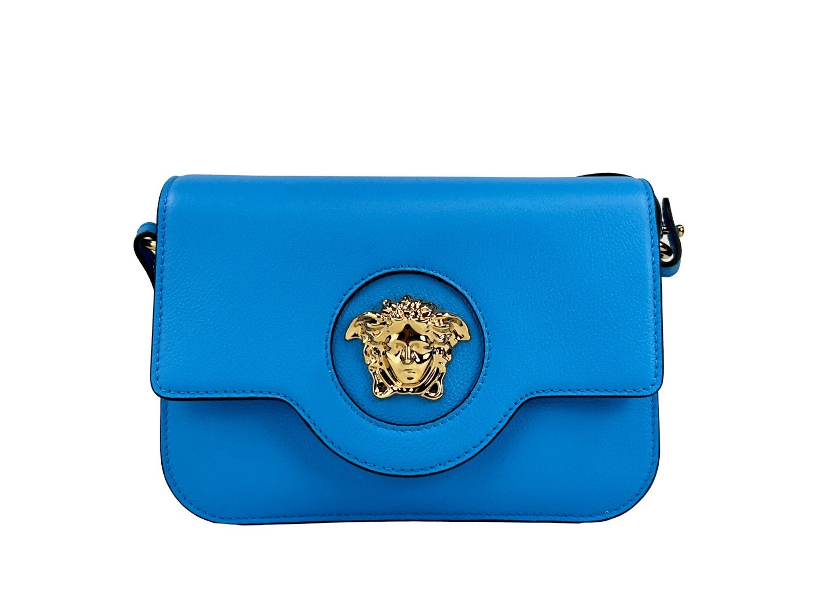 Versace La Medusa blauw leren Shoulder Crossbody Bag Purse