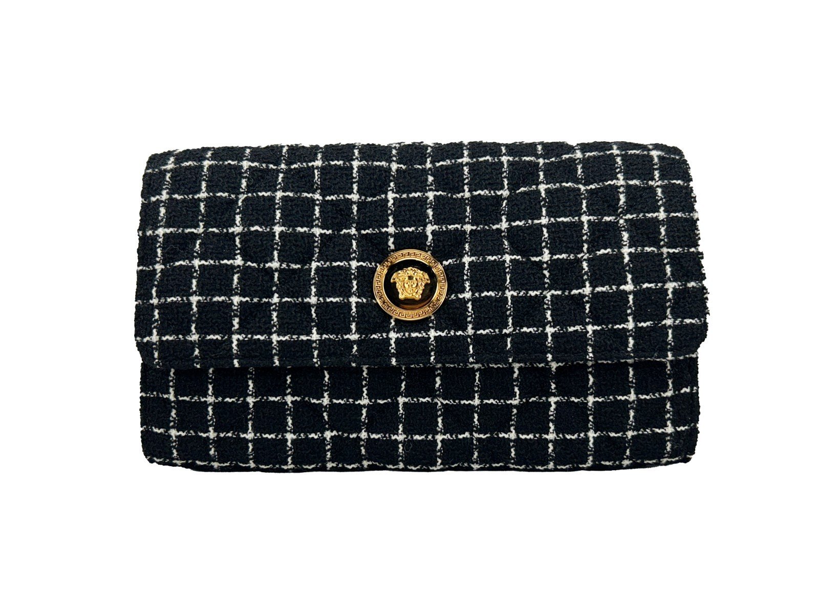 Versace Wallet On A Chain Fabric zwart Crossbody Bag