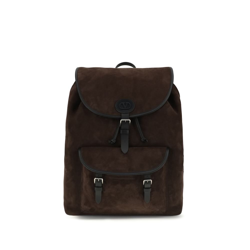 Valentino Garavani bruin kalfsleren Backpack