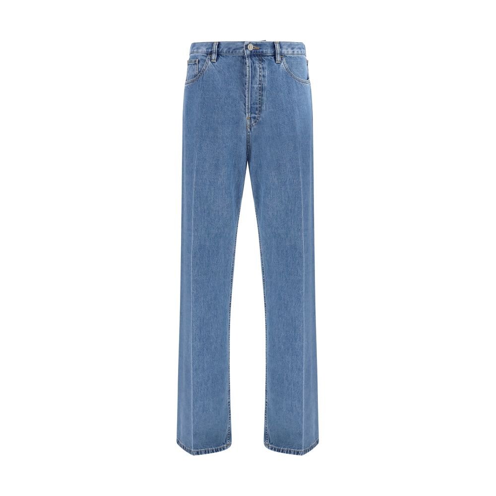 Valentino Garavani blauw katoenen straight-fit jeans