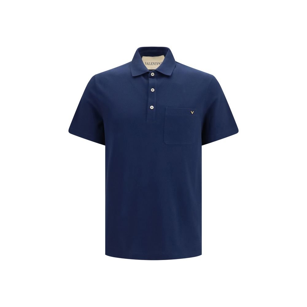 Valentino Garavani blauw katoenen poloshirt
