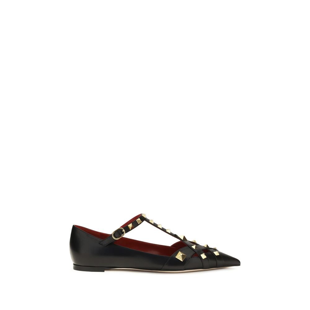 Valentino Garavani zwart Goatskin ballerina's
