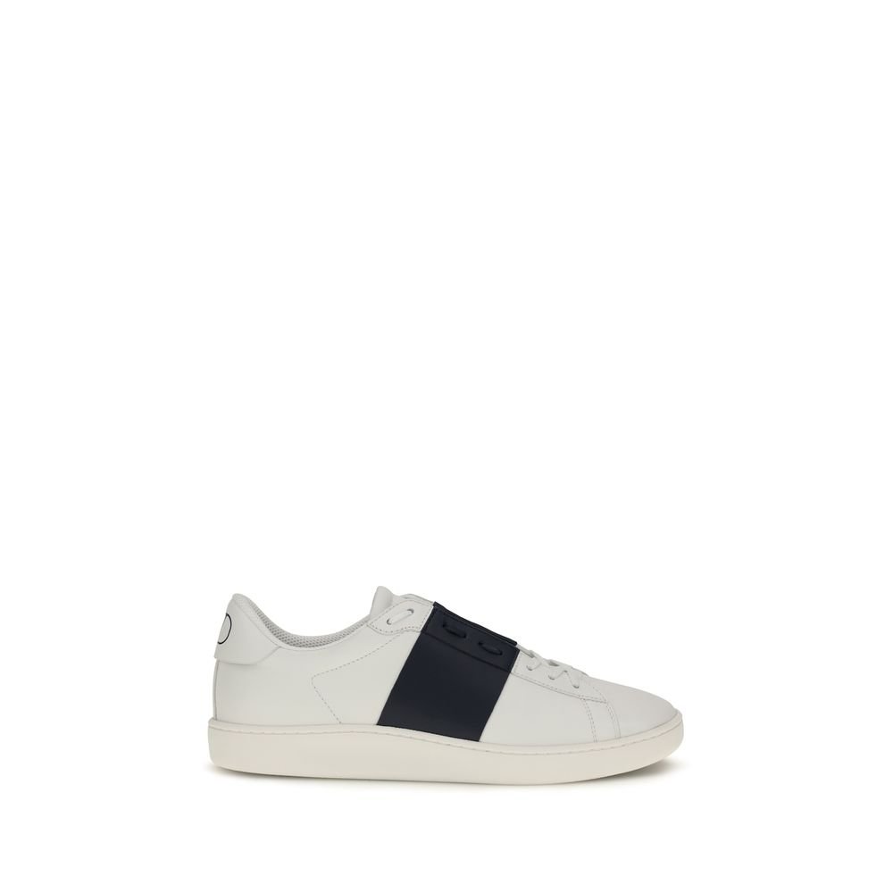 Valentino Garavani blauw kalfsleren lage sneakers