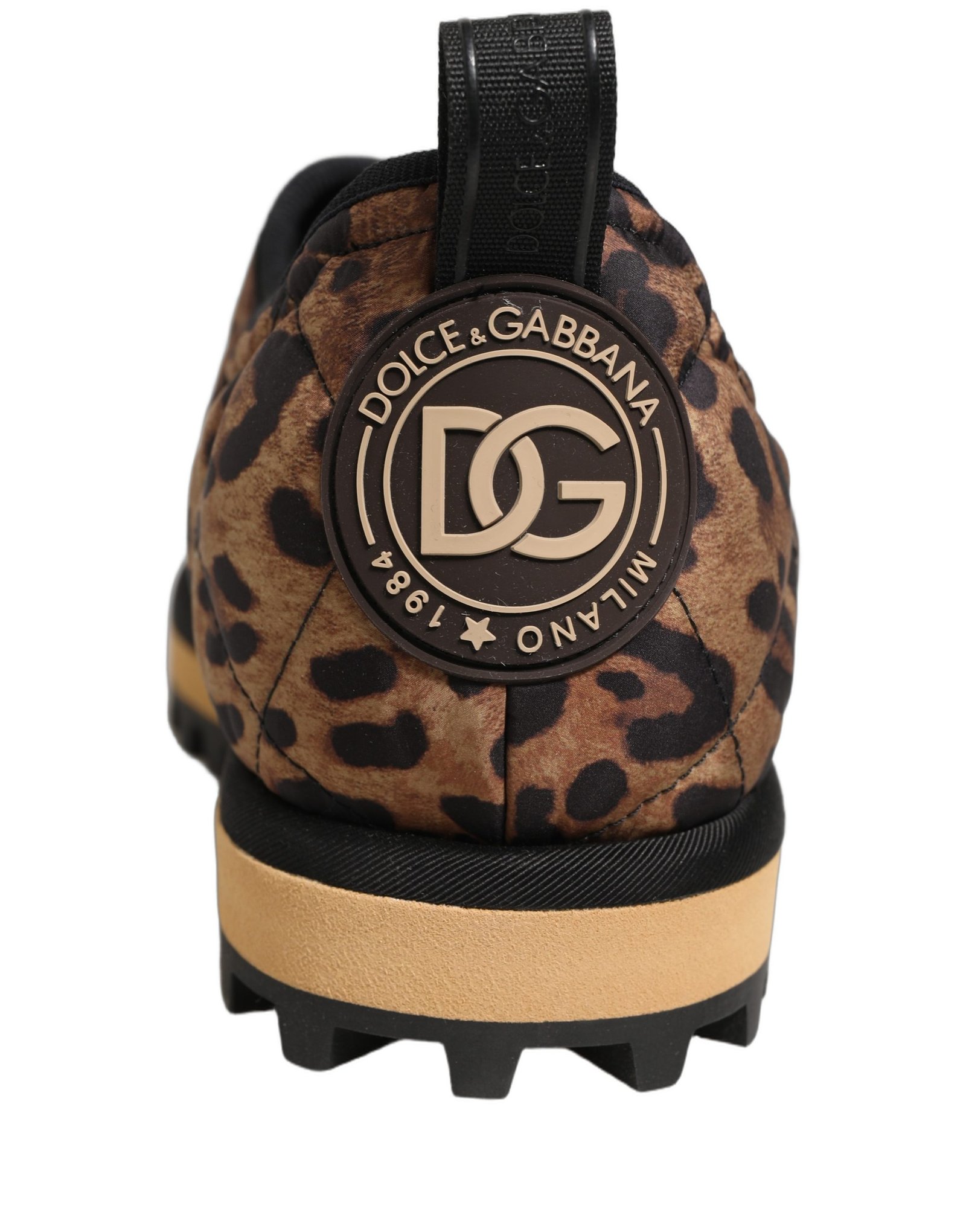 Dolce & Gabbana bruin Leopard Print Quilted heren sneakers Shoes