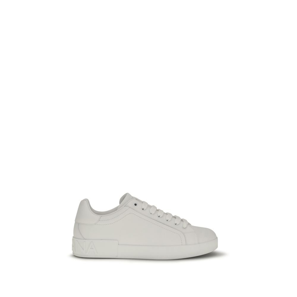 Dolce & Gabbana wit kalfsleren lage sneakers