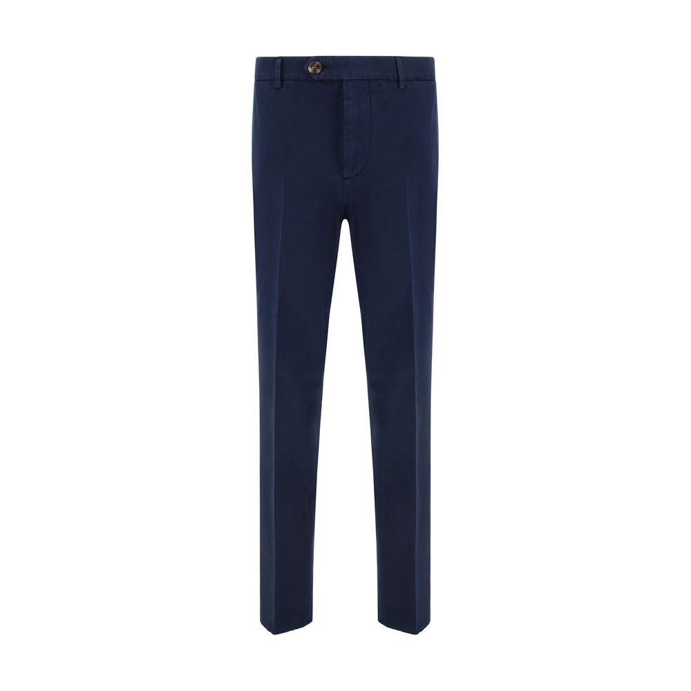 Brunello Cucinelli blauw katoenen casual broek