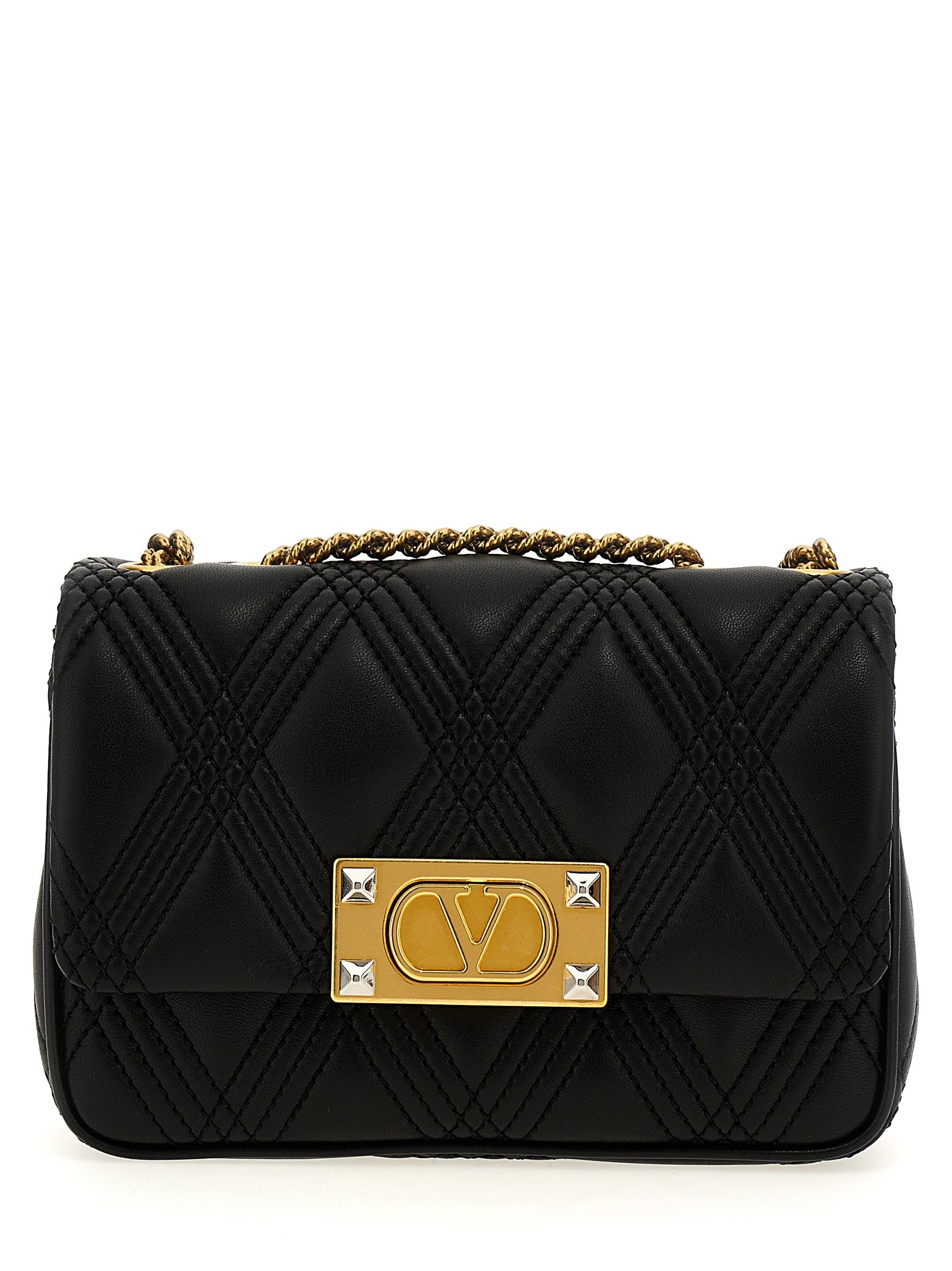 Valentino Garavani zwart Lamb leren schoudertas