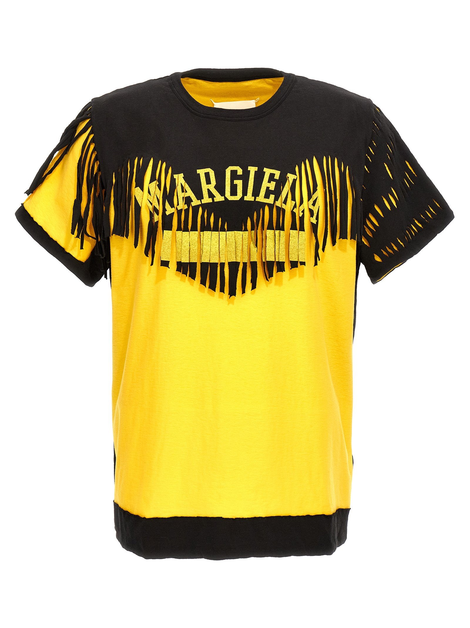 Maison Margiela tweekleurig katoenen T-shirt