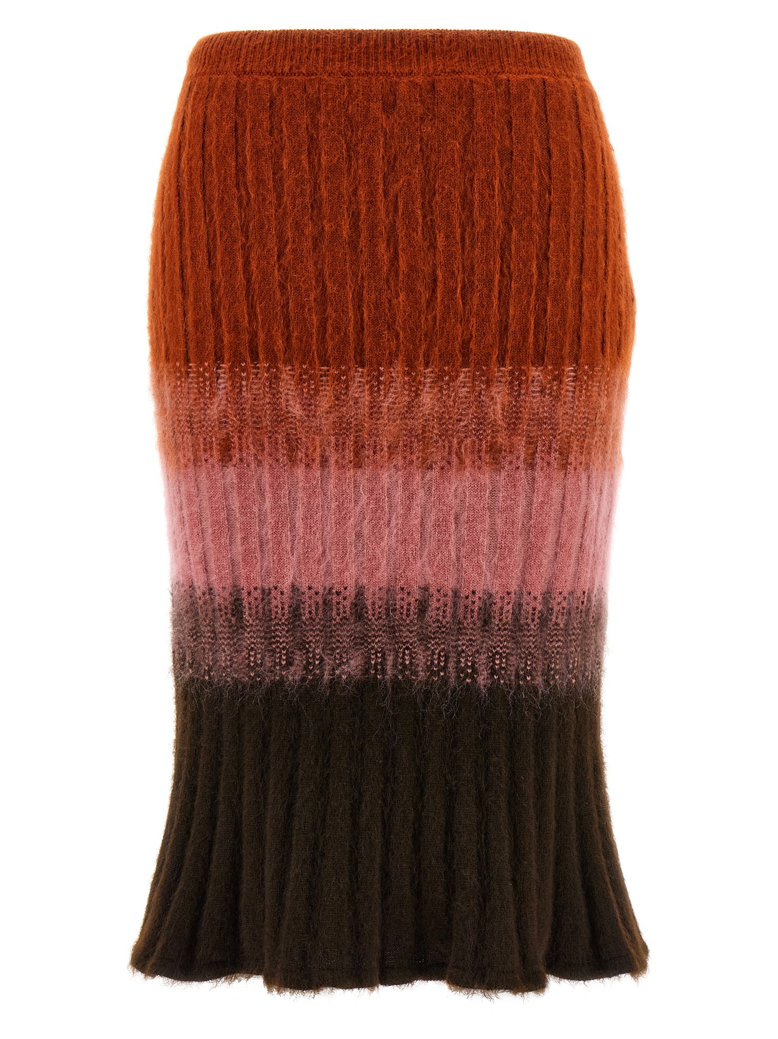 Fendi meerkleurig wollen Midi rok