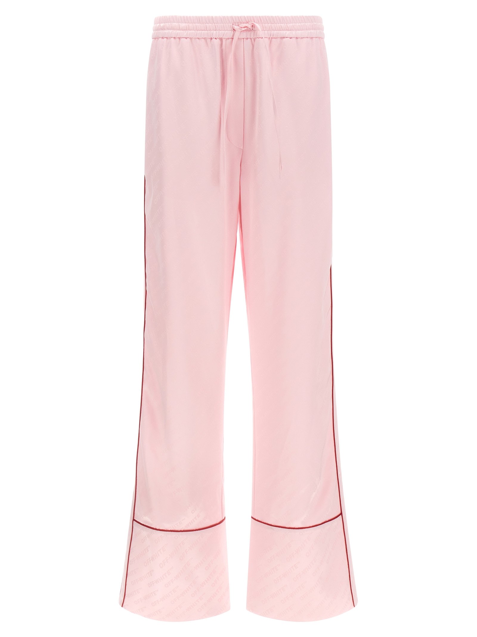 Off-wit meerkleurig viscose casual broek