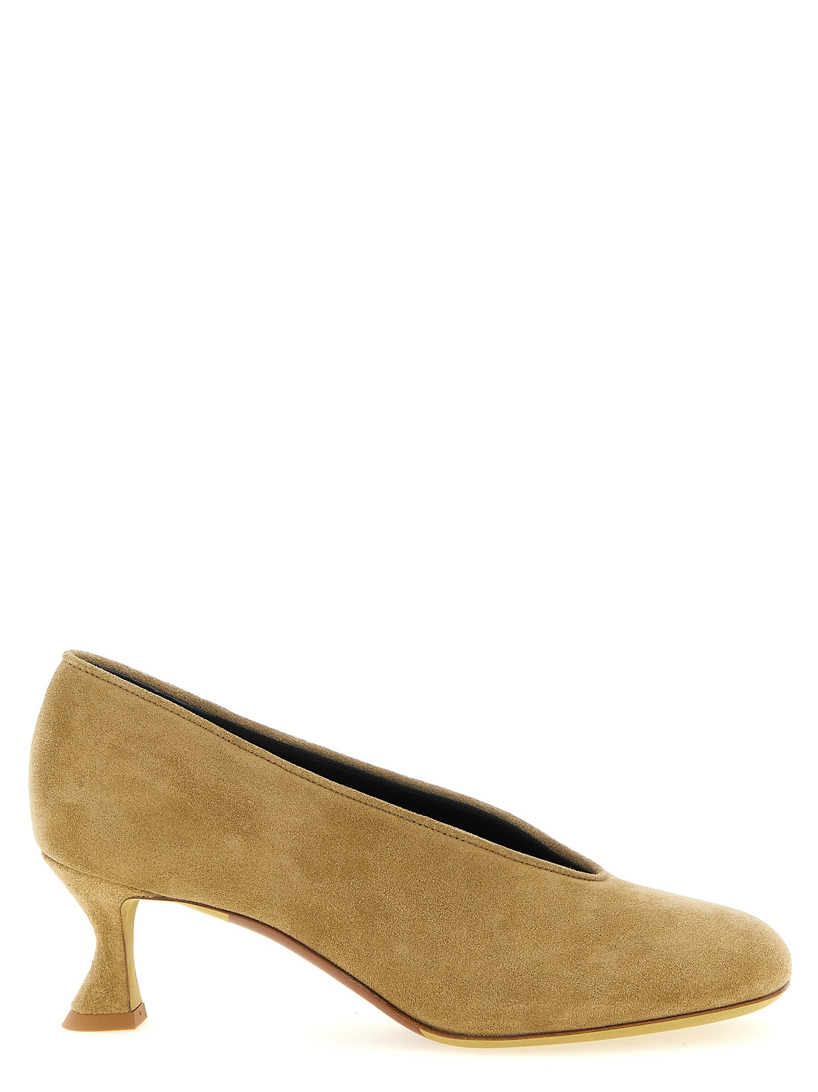 Moschino Beige kalfsleren middelhoge hak pumps