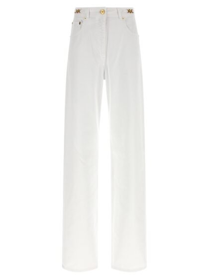 Versace wit katoenen straight-fit jeans